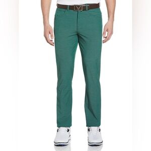 Callaway Men’s size 34 x 31 Green Textured 5-Pocket Golf Pants